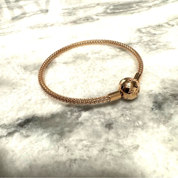 Pandora Moments Mesh Bracelet in Rose Gold - Picture 3 of 10
